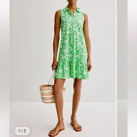 Lilly Pulitzer Riegan Fauna Green ~Tulip to Tango Dress Med. NWT - Picture 6 of 11